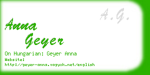 anna geyer business card